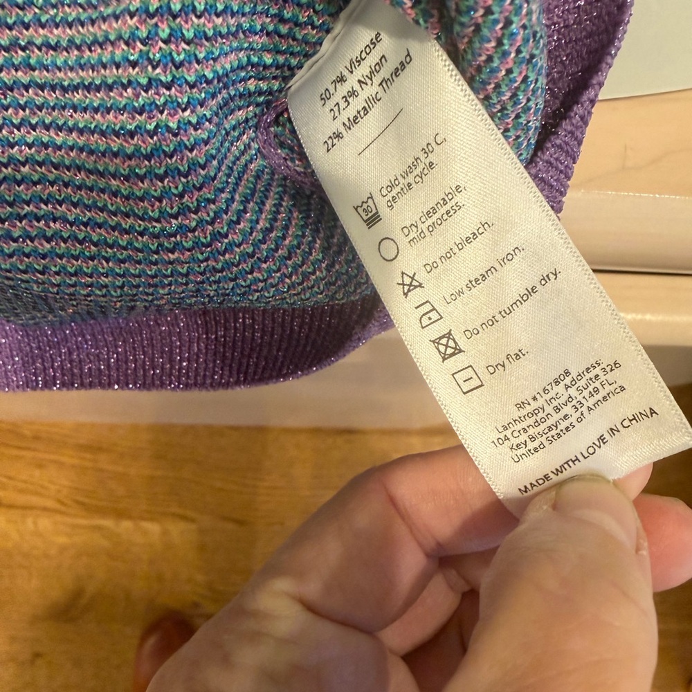 Lanhtropy Multicolor Floral Knit Sleeveless Sweater Vest Size S/M. - Picture 12 of 12